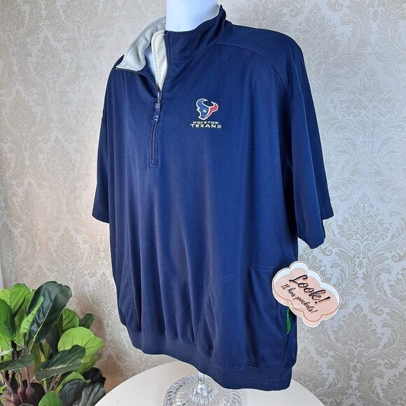 Greg Norman XL Houston Texans 1/4 Zip Navy Blue Pullover Moisture Wicking EUC - Picture 2 of 13